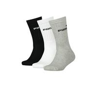 PUMA Lot de 9 paires de chaussettes de tennis Crew pour enfant - Unisexe - Pour filles et garçons, noir, blanc, gris, 27-30