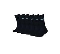 PUMA Crew Lot de 6 paires de chaussettes de tennis pour enfant Unisexe pour filles et garçons, Noir , 35-38