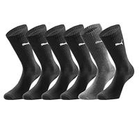PUMA Crew Sock Lot de 3 paires de chaussettes de sport, Noir Combo, 39-42