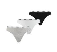 PUMA Culotte String Femme (3-pack) Multicolore(Blanc/ Gris/ Noir), L