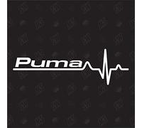 Puma Cœur - Sticker Blanc pour Ford - Vinyle - Sport - Métal, Bois, Plastique, Véhicule - Usage Unique