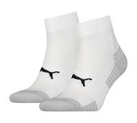 Puma Quarter Chaussettes, Blanc, 43/46 (Lot de 2) Unisexe