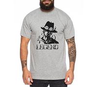 Puma D. Ace T-Shirt pour Homme Luffy Zoro One Nami Lysop Piece Portgas D, Farbe2:Dunkelgrau Meliert;Größe2:XL