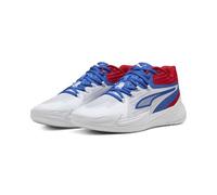 Puma DAGGER Puma White-Mountain Blue-For All Chaussures unisexes pour adultes, PUMA Blanc-bleu montagne-rouge pour tous les temps, 42 EU