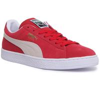 PUMA Daim Classique + Unisexe Baskets à Lacets en Rouge Taille UK 3 - 7