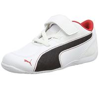 PUMA Driftcat5Lvkdf6, Chaussures Bébé Marche Mixte bébé, Blanc (WHT/Blk/Red 04), 24 EU