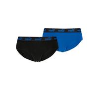 PUMA Elements Lot de 2 Slips pour Homme, Noir/Bleu, XL