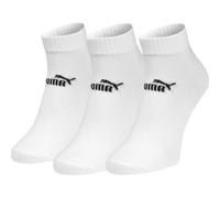Puma Elements Unisex Plain Quarter 3P wh Chaussettes, Blanc, 35-38 Mixte
