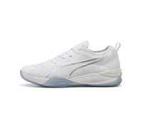 PUMA Eliminate Nitro 4Indoor Chaussures de Cour Unisexes, Puma White Puma Silver, 43 EU