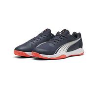 PUMA Eliminate Turbo, Chaussure de Terrain intérieur Unisexe, Parisian Night-PUMA White-Glowing Red,