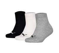 Puma Enfants Chaussettes Quart, Pack De 3 - Quart Plain 3P, Logos, Uni