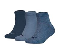 Puma Enfants Chaussettes Quart, Pack De 3 - Quart Plain 3P, Logos, Uni
