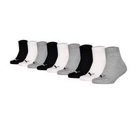 Puma Enfants Quartersocken, 9er Paquet - Uni Quart Ecom 9P, Logo, Unicolore