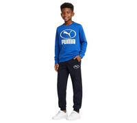 PUMA Ensemble de pantalons de survêtement pour garçons - Ensemble de 2 pièces en molleton doux avec col ras du cou pour garçons et pantalons de jogging pour enfants, vêtements de sport (8-16), bleu
