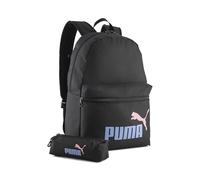 PUMA Ensemble Sac à Dos et Trousse Phase (20 L) OneSize, Black Intense Lavender Colorblock No.1 Logo Purple