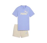 PUMA Ensemble Short et t-Shirt à Logo N° 1 Essentials Enfant et Adolescent 128, Intense Lavender Purple