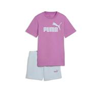 PUMA Ensemble Short et t-Shirt à Logo N° 1 Essentials Enfant et Adolescent 152, Mauve Pop Pink