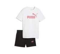 PUMA Ensemble short et t-shirt à logo N° 1 Essentials Enfant et Adolescent, Vêtements, Blanc, 11-12Y 11-12Y