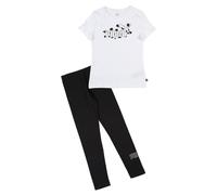 PUMA Ensemble t-Shirt Graphique et Leggings G Combinaison de Jogging Mixte, White Black, 152
