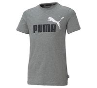 PUMA ESS+ 2 Col Logo Tee B, Tee Garçons, Medium Gray Heather,