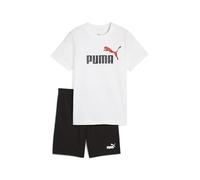 PUMA ESS 2 COLOR No. 1 Logo Tee and Shorts Set B, Costumes tricotés Garçon, PUMA White,