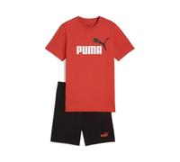 PUMA ESS 2 COLOR No. 1 Logo Tee and Shorts Set B Red Fire
