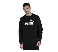 Puma Ess Big Logo Crew FL Sweat-Shirt pour Homme, Homme, Maillot de survêtement, 586678-01, Puma Noir, XL