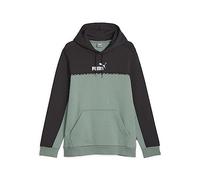 PUMA Ess Block X Tape Hoodie FL Sweat, Eucalyptus, M Homme