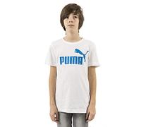PUMA Ess Cropped Logo Tee T-Shirt Manches Courtes, Bianco, 14 Anni Enfants et garçons