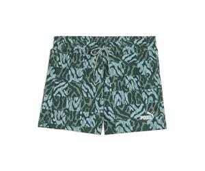 PUMA ESS Graphic Mid-Rise AOP Shorts 5", Short tricoté Femme, Green Moon, XL
