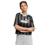 Puma Ess Short Sleeve V Neck T-shirt Gris M Femme