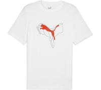 Puma Ess+ Logo Lab Cat Tee T-Shirt Mens Puma Blanc L Male