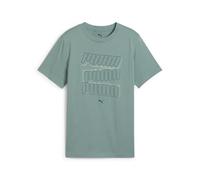 PUMA ESS Logo Lab HOG Tee B, T-Shirts Garçon, Green Moon,