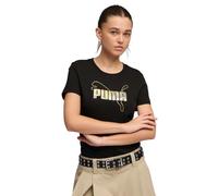 PUMA Ess Logo Lab Metallic Tee T-Shirts Femme (Lot de 1)