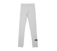 PUMA Ess Logo Leggings G Legging pour Fille, Garçon, Mailles, 587035-04, Gris Clair He, 128 EU