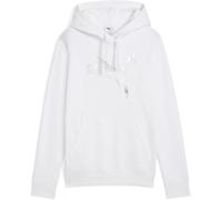 PUMA ESS Metallic Hoodie FL, Sweats à Capuche Mixte, PUMA White-Metallic Silver,