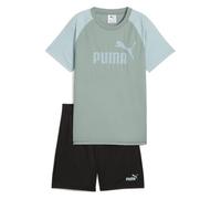 PUMA ESS No.1 Logo Poly Tee and Shorts Set B, Costumes tricotés Garçon, Green Moon,