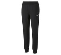 PUMA Ess+ Pantalon métallique FL tricotés, Noir/argenté métallisé, M Femme