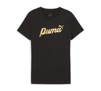 PUMA ESS+ Script Metallic Tee G, T-Shirts Filles, PUMA Black-Gold Foil, 682778