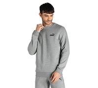 PUMA Ess Small Logo Crew Sweat Homme, Gris Moyen chiné, XL