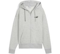PUMA ESS Small No. 1 Logo Comfort Full-Zip Hoodie FL, Sweat à Capuche Fille, Light Gray Heather,