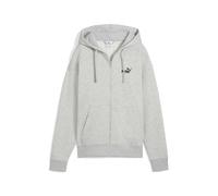 Puma ESS Small No. 1 Logo Comfort Full-Zip Hoodie FL, Sweat à Capuche Fille, Light Gray Heather,