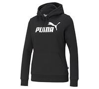 PUMA Essentials Sweat à Capuche en Polaire avec Logo (Grandes Tailles Disponibles) Sweatshirt, Coton Noir Femme