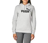 PUMA Essentials Sweat à Capuche en Polaire avec Logo (Grandes Tailles Disponibles) Sweatshirt, Gris Clair chiné, L Femme