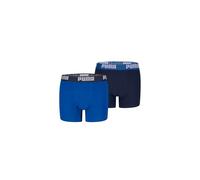 PUMA Everyday Basic Boxer, Bleu Marine/Bleu, 134-140 (Lot de 2) Garçon