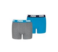 PUMA Everyday Basic Boxer, Gris/Bleu, 122-128 (Lot de 2) Garçon