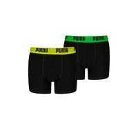 PUMA Everyday Basic Boxer, Noir/différentes Couleurs de Logo, 134-140 (Lot de 2) Garçon