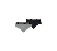 PUMA Slips quotidiens pour homme – Lot de 2, gris mélangé/noir – S