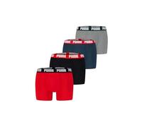 Puma Everyday ECOM Lot de 4 boxers pour homme Tailles S, M, L, XL et XXL, Red Combo 003, S