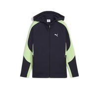 PUMA EVOSTRIPE Full-Zip Hoodie DK B, Vestes Sweat Garçon, New Navy, 128